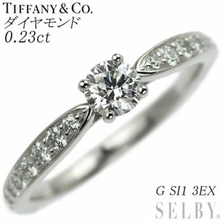 ティファニー(Tiffany & Co.)のティファニー Pt950 ダイヤモンド リング 0.23ct G SI1 3EX ハーモニー ハーフサークル(リング(指輪))