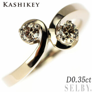 カシケイ K18BG ブラウンダイヤモンド リング 0.35ct フロート(リング(指輪))