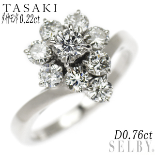 タサキ(TASAKI)の田崎真珠 Pt900 ダイヤモンド リング 0.22ct D0.76ct(リング(指輪))