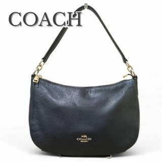 コーチ(COACH)のCOACH ハンドバッグ ポーチ  ショルダーバッグ レザー ブラック(ハンドバッグ)