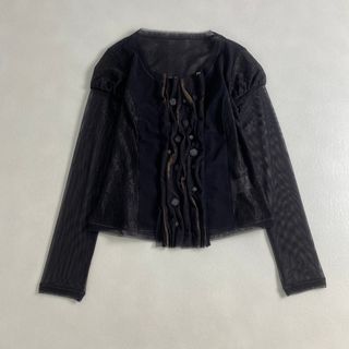 ヒロココシノ(HIROKO KOSHINO)の美品　ヒロココシノ カットソー フェアリーグランジ　シースルー　Y2K　レース(カットソー(長袖/七分))