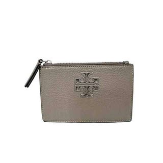 トリーバーチ(Tory Burch)の【中古】【美品】TORY BURCH トリーバーチ 小物 カード入れ 小銭 レザー グレージュ レディース＿S25＿s-0004-r25(名刺入れ/定期入れ)