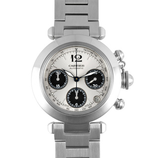 カルティエ(Cartier)のカルティエ Cartier W31048M7 パシャC クロノグラフ 腕時計 シルバー文字盤 2412 メンズ【中古】(腕時計(アナログ))