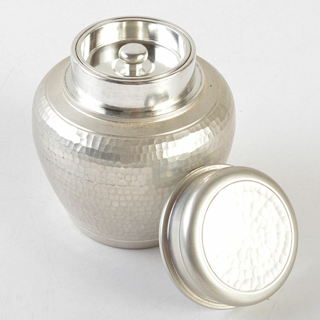 煎茶道具 錫半製 精錫 鎚目 茶壷 茶心壷 約251g 煎茶道具 錫半製 精錫 鎚目 茶壷 茶心壷 約251g