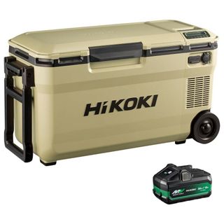 ハイコーキ(ハイコーキ)の新品■HiKOKI(ハイコーキ) 14.4/18V コードレス冷温庫 容量36L 3電源対応 サンドベージュ 新バッテリー1個付・充電器別売り UL18DE(WMBZ) 日立 冷蔵 冷凍 保温 キャンプ アウトドア(工具/メンテナンス)