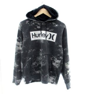 ハーレー(Hurley)のハーレー パーカー プルオーバー 長袖 総柄 裏起毛 S チャコールグレー(パーカー)