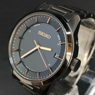 セイコー(SEIKO)の極美品　稼働品　SEIKO　セイコー　セレクション　ブラック　ゴールド　ソーラー(腕時計(アナログ))