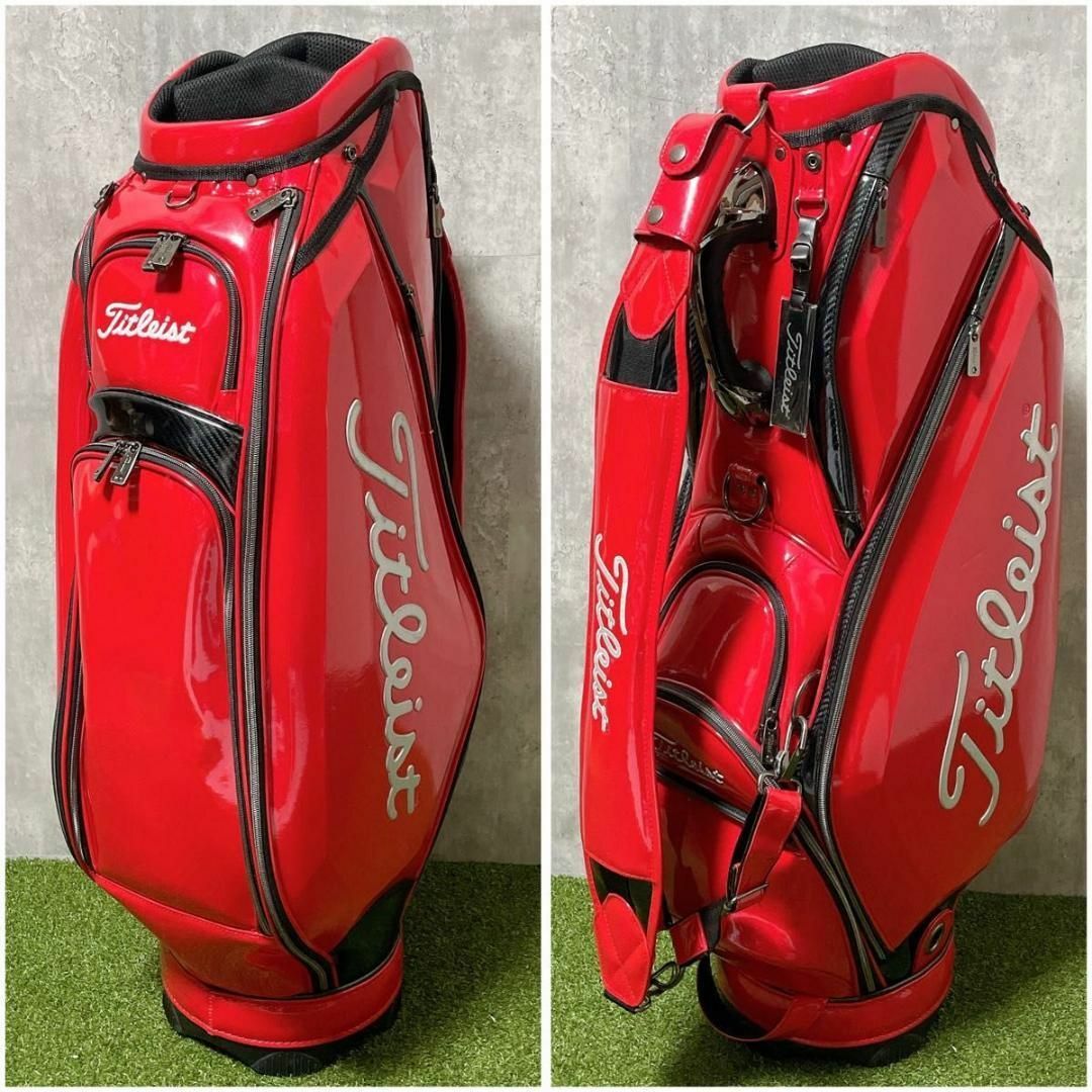 Titleist - 激レア タイトリスト キャディバッグ 鏡面エナメル Titleist - 激レア タイトリスト キャディバッグ 鏡面エナメル