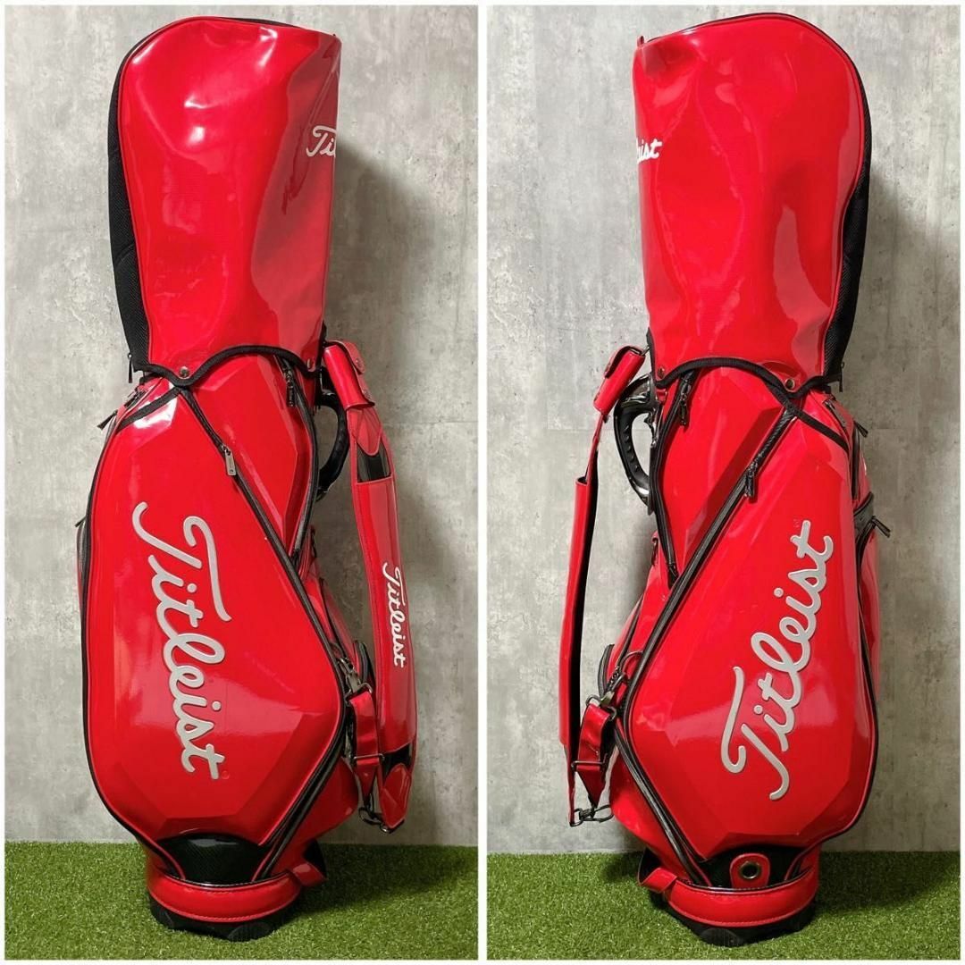 Titleist - 激レア タイトリスト キャディバッグ 鏡面エナメル Titleist - 激レア タイトリスト キャディバッグ 鏡面エナメル