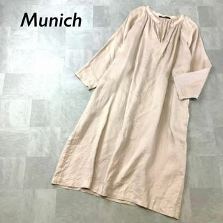 ミューニック(MUNICH)の【爽やかなリネン100％】Munich リネン キーネック ワンピース(ロングワンピース/マキシワンピース)