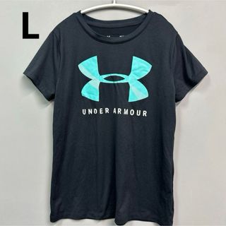 アンダーアーマー(UNDER ARMOUR)のアンダーアーマー　HEATGEAR Tシャツ　ウェア　L 　ネイビー　レディース(ウェア)