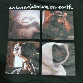 美品 E.T. オフィシャルライセンス Tシャツ 長袖 ロンT ブラック XL(Tシャツ/カットソー(七分/長袖))