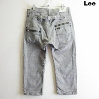 Lee - Lee　ジップナロークロップドパンツ　W83cm　ストレッチ　グレンチェック