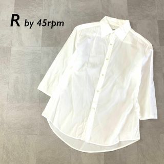 45rpm - R by 45rpm コットン 薄手 シャツ 5分袖 ホワイト