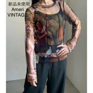 未使用♦Ameri VINTAGE Snow White SHEER TOP