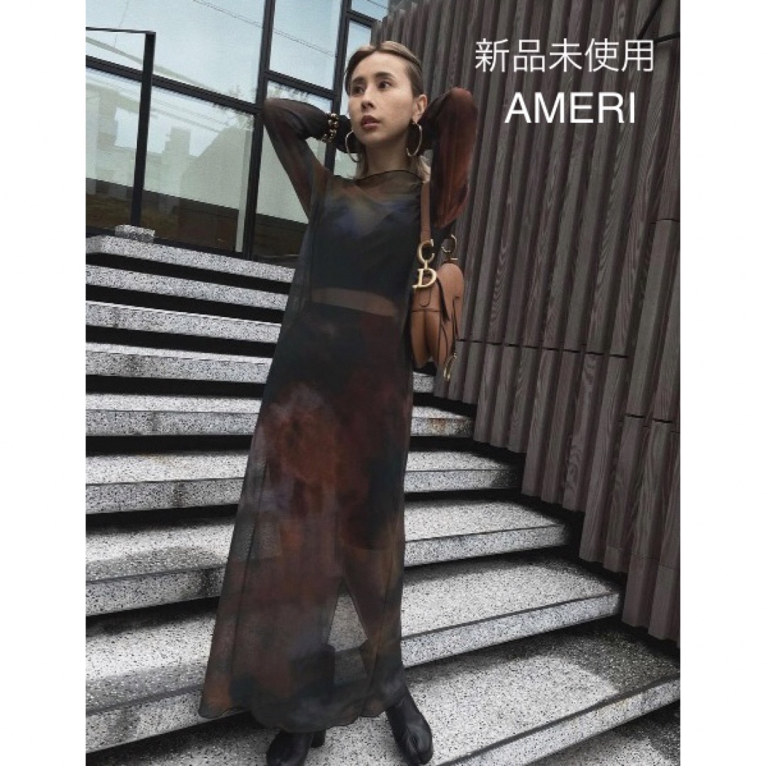 Ameri VINTAGE - 未使用♢AMERI MIRANDA TAIDAI SHEER LONG TOP Ameri VINTAGE - 未使用♢AMERI MIRANDA TAIDAI SHEER LONG TOP