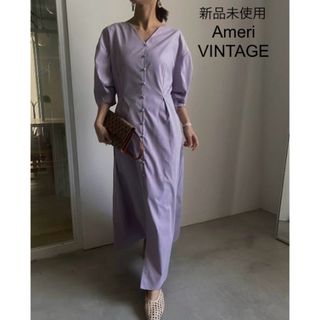 アメリヴィンテージ(Ameri VINTAGE)の未使用♦AMERI LANTERN SLEEVE TUCK DRESS(ロングワンピース/マキシワンピース)