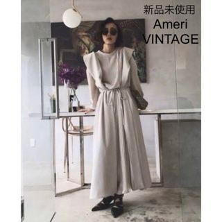 アメリヴィンテージ(Ameri VINTAGE)の未使用♦AMERI FRONT PLEATS LONG DRESS(オールインワン)