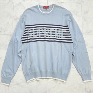 シュプリーム(Supreme)のSupreme 20SS Chest Stripe Sweater ブルーS(ニット/セーター)