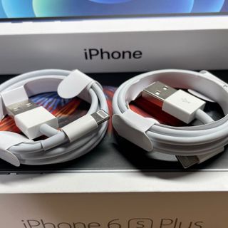 アイフォーン(iPhone)の純正品質iPhone充電・転送ケーブル Lightningケーブル 1m ２本(バッテリー/充電器)