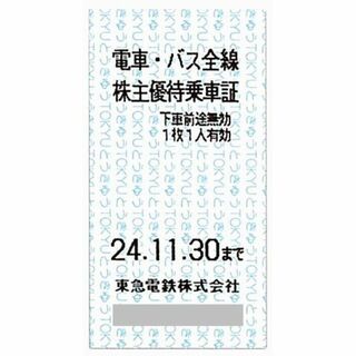東急電鉄 株主優待乗車証［切符10枚］/電車バス全線/2024.11.30まで(鉄道乗車券)