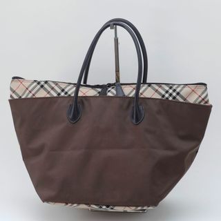 バーバリーブルーレーベル(BURBERRY BLUE LABEL)のY9842M 良品 バーバリー ブルーレーベル 生地&本革 ハンドバッグ(ハンドバッグ)