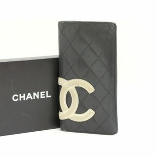 シャネル(CHANEL)のシャネル　カンボンライン　長財布　黒/白　ココマーク　CHANEL　18684508(財布)