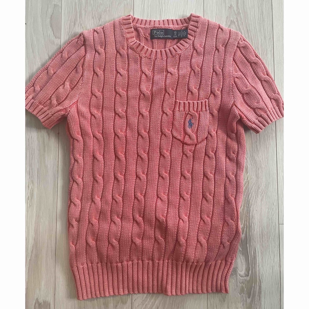 POLO RALPH LAUREN - ラルフローレン 半袖ニット ピンクの通販 POLO RALPH LAUREN - ラルフローレン 半袖ニット ピンクの通販