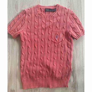 ポロラルフローレン(POLO RALPH LAUREN)のラルフローレン　半袖ニット　ピンク(ニット/セーター)