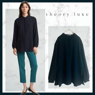 Theory luxe - 541＊セオリーリュクス　ウォッシャブル スタンドカラーブラウス　20aw