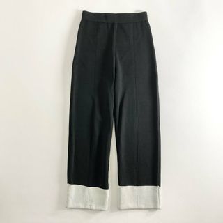 ADORE - 26e24 《美品》　ADORE アドーア バイカラーダブルニット ニットパンツ リラックスパンツ 531-2273014 サイズ38 ブラック レディース