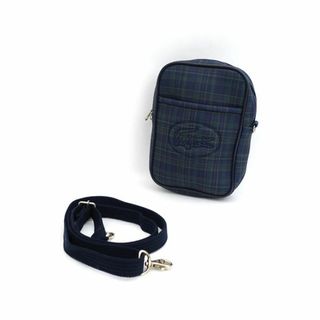 LACOSTE - LACOSTE / ラコステ ◆ショルダーバッグ/斜めがけバッグ/ロゴ/チェック柄/ネイビー 【バッグ/バック/BAG/鞄/カバン】 メンズファッション【中古】 [0220490170]