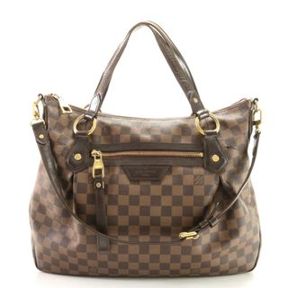 LOUIS VUITTON - 極美品 ルイヴィトン ダミエ イーヴォラ MM N41131 レザー 2WAY トート バッグ 肩掛け ショルダー A4 レディース EEM AC14-4