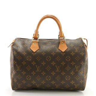 ルイヴィトン(LOUIS VUITTON)の美品 ルイヴィトン モノグラム スピーディ30 M41526 レザー ハンドバッグ トート トップハンドル レディース MMM AC15-3(ハンドバッグ)