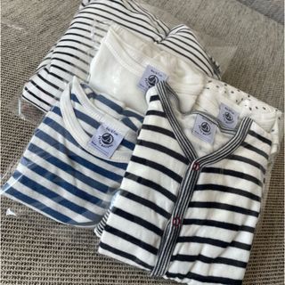 プチバトー(PETIT BATEAU)のプチバトー⭐︎4点セット（ポンチョ•ロンパース•肌着）(カーディガン/ボレロ)