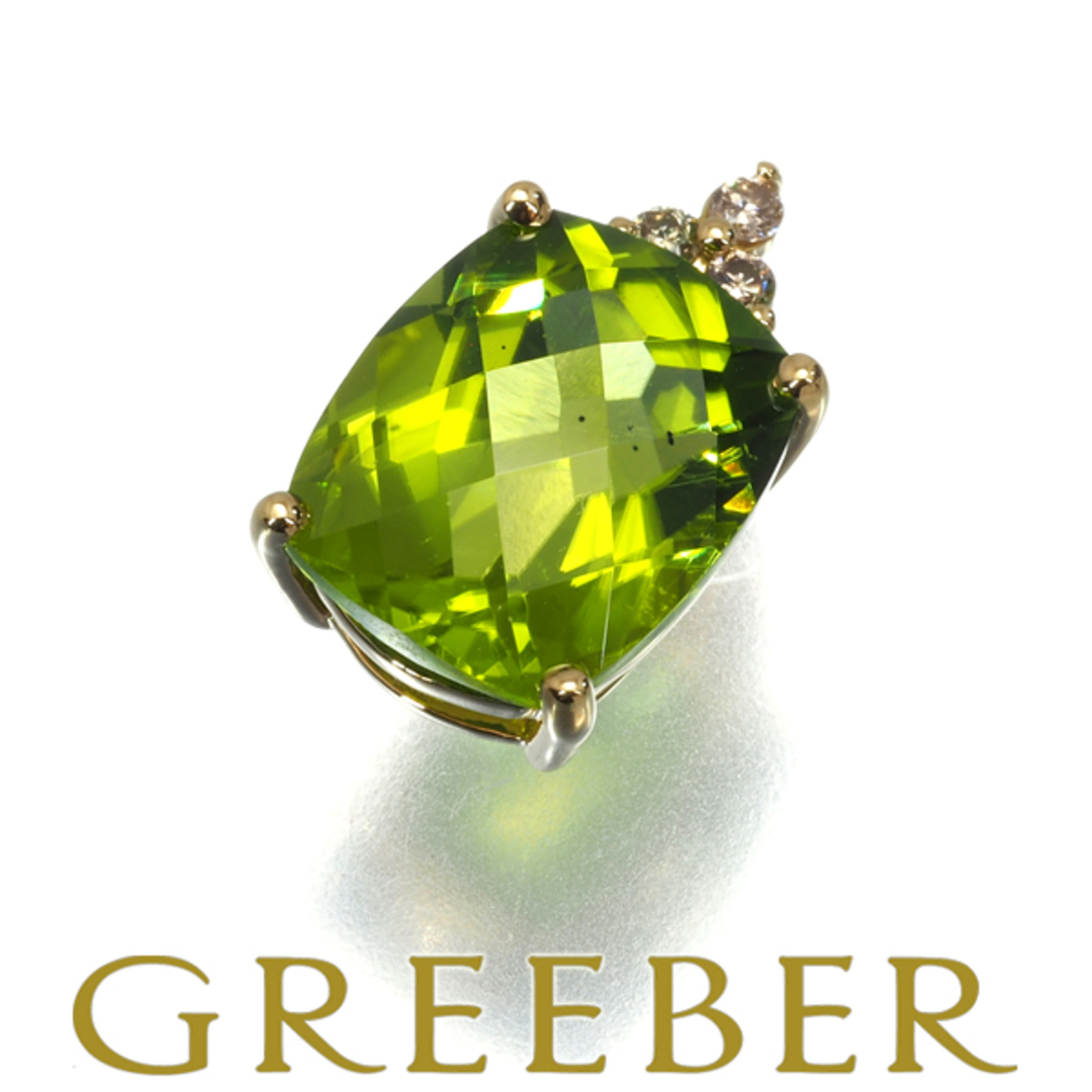 GSTV ペンダントトップ ペリドット 3.00ct ブラウンダイヤ K18YG GSTV ペンダントトップ ペリドット 3.00ct ブラウンダイヤ K18YG