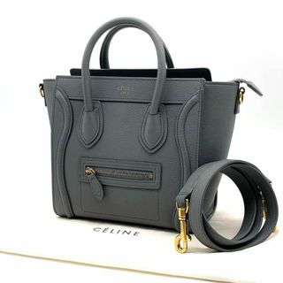 セリーヌ(celine)の【超極美品】CELINE セリーヌ　ラゲージ　ナノ　ショルダーバッグ　コール(ハンドバッグ)