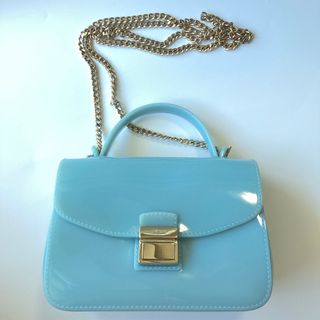 フルラ(Furla)のFURLA  フルラ　キャンディ　ビニール　バッグ　ミニショルダー　水色 (ショルダーバッグ)