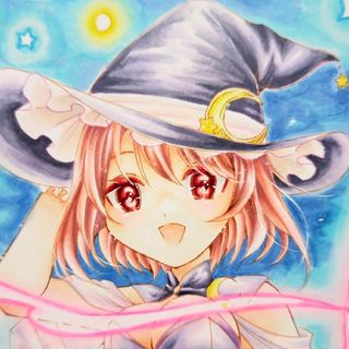 手描きイラスト オリジナルイラスト コピック 【魔法使い】(アート/写真)