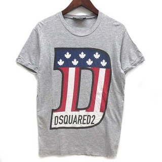 DSQUARED2 - ディースクエアード 20SS フラッグ ロゴ プリント Tシャツ 半袖 グレー