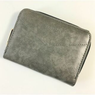 r730 【新品・未使用】男女兼用　二つ折り財布　VIVID ESSE　グレー(財布)