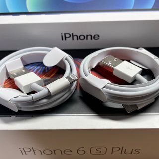 アイフォーン(iPhone)の純正品質iPhone充電・転送ケーブル Lightningケーブル 1m ２本(バッテリー/充電器)