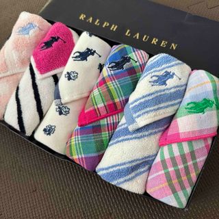 Ralph Lauren - クーポン使えます・素敵なデザインたくさん❣️ラルフローレン ガーゼタオルハンカチ