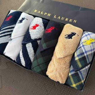 ラルフローレン(Ralph Lauren)のクーポンOK・男女問わず人気❣️ラルフローレン ガーゼタオルハンカチ(ハンカチ/ポケットチーフ)