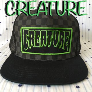 CREATUREクリーチャーUS限定スケートワッペントラッカーキャップ帽子1点物(スケートボード)