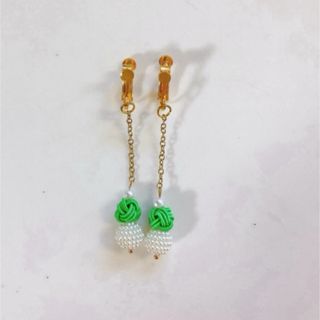 【新品・ハンドメイド】水引イヤリング(イヤリング)