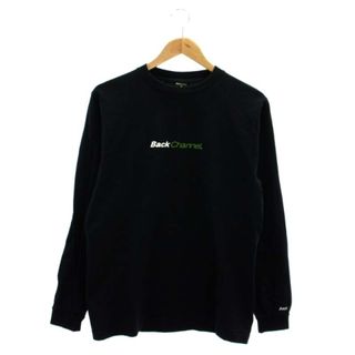 バックチャンネル(Back Channel)のバックチャンネル Tシャツ カットソー 長袖 ロンT ロゴ プリント M 黒(Tシャツ/カットソー(七分/長袖))