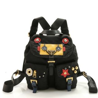 プラダ(PRADA)の極美品 プラダ ロボット モチーフ テスート ナイロン リュックサック バックパック サフィアーノ レザー バッグ レディース EHM AC18-8(リュック/バックパック)