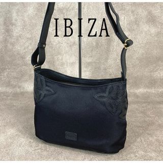 IBIZA - IBIZA イビザ 日本製 ナイロン＆カットワーク牛革 ショルダーバッグ