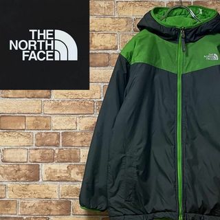 THE NORTH FACE - ノースフェイス　リバーシブル　ダウンジャケット　グリーン　キッズL(14/16)